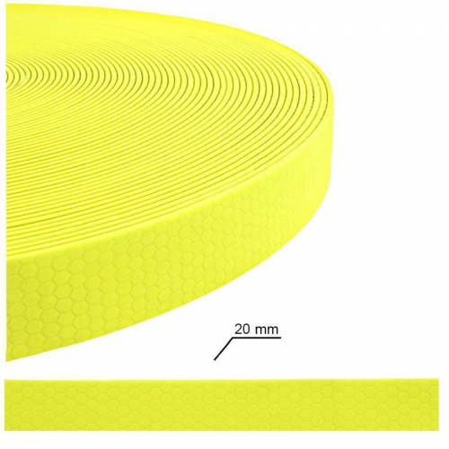 Bullyzei Leine PVC 20mm x 0,8m ohne Schlaufe, Neon-Gelb